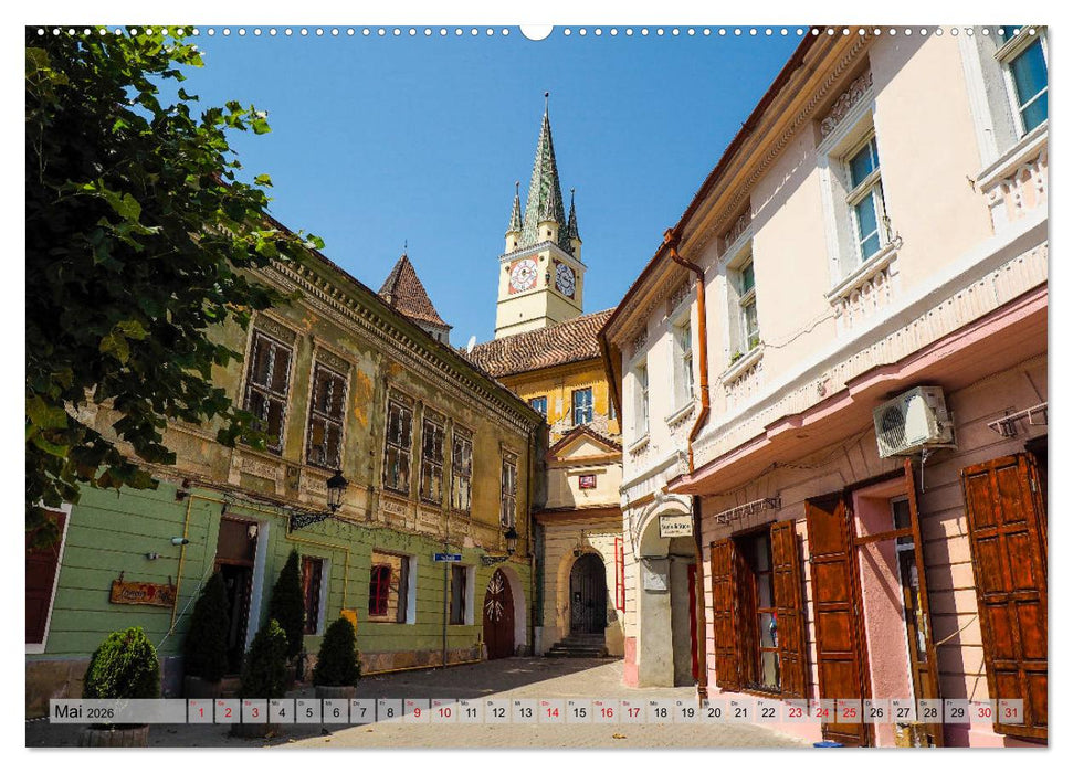 Schäßburg und Mediasch - Streifzüge durch Transilvanien (CALVENDO Wandkalender 2026)