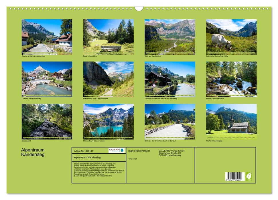 Alpentraum Kandersteg (CALVENDO Wandkalender 2026)