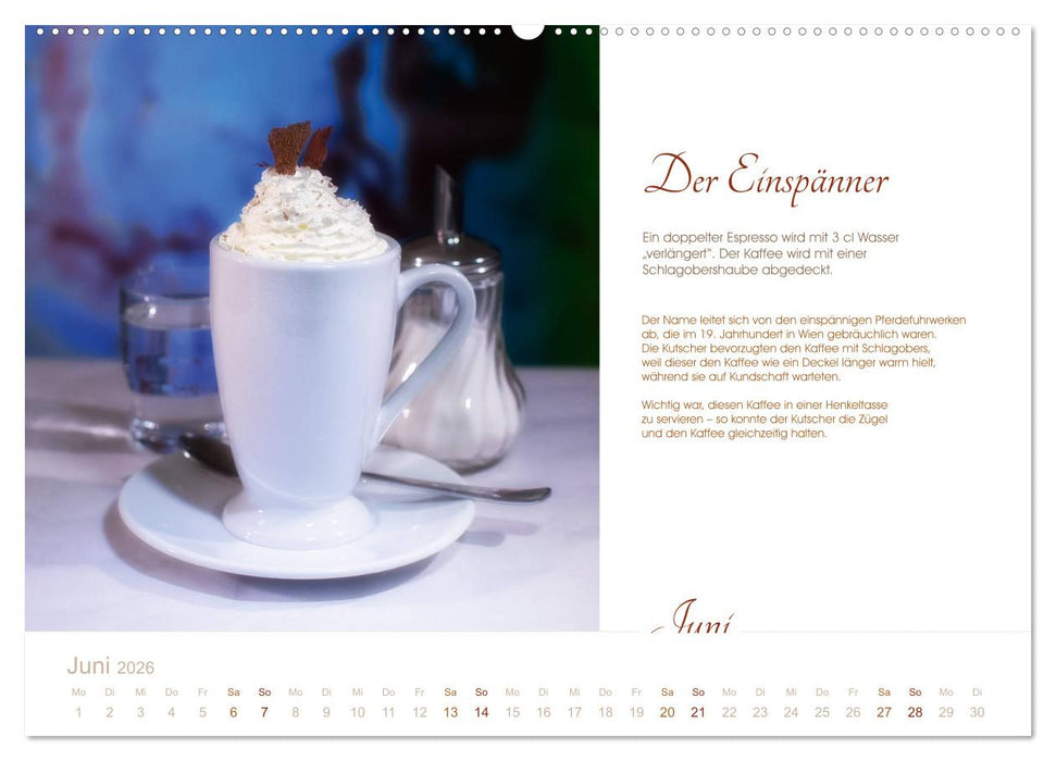 Wiener Kaffeerezepte (CALVENDO Wandkalender 2026)