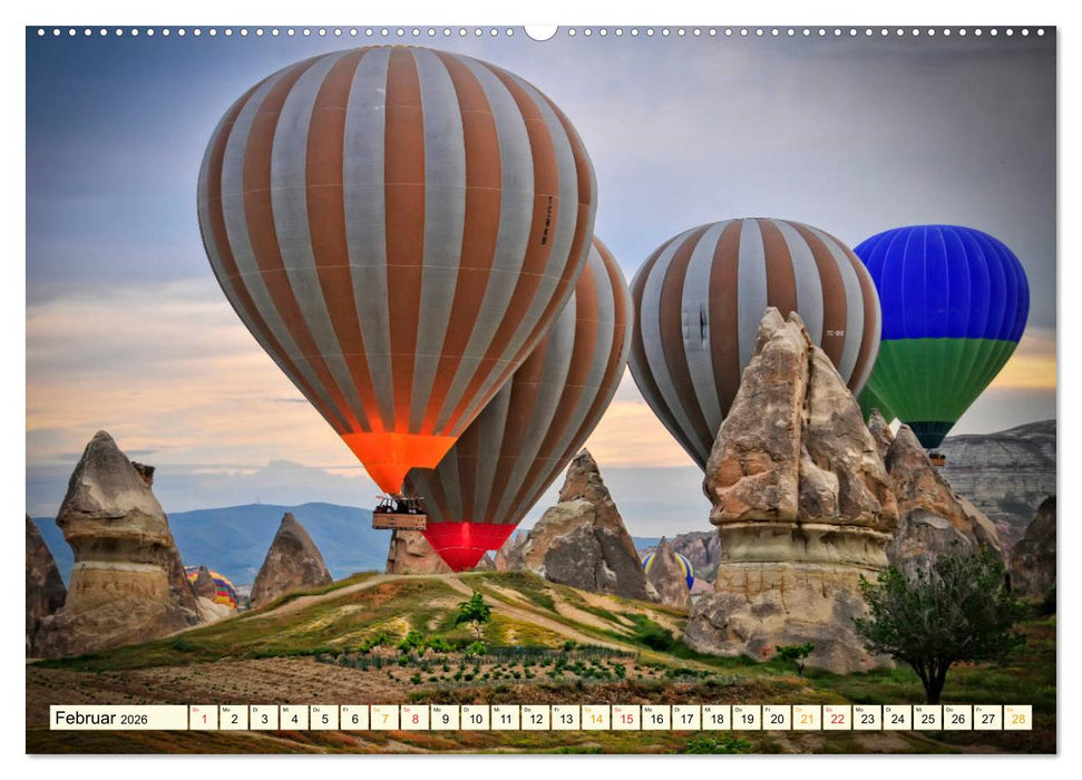 Mit dem Ballon über Kappadokien (CALVENDO Wandkalender 2026)