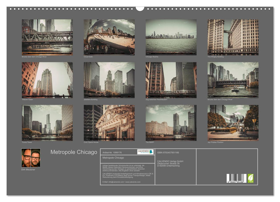 Metropole Chicago (CALVENDO Wandkalender 2026)