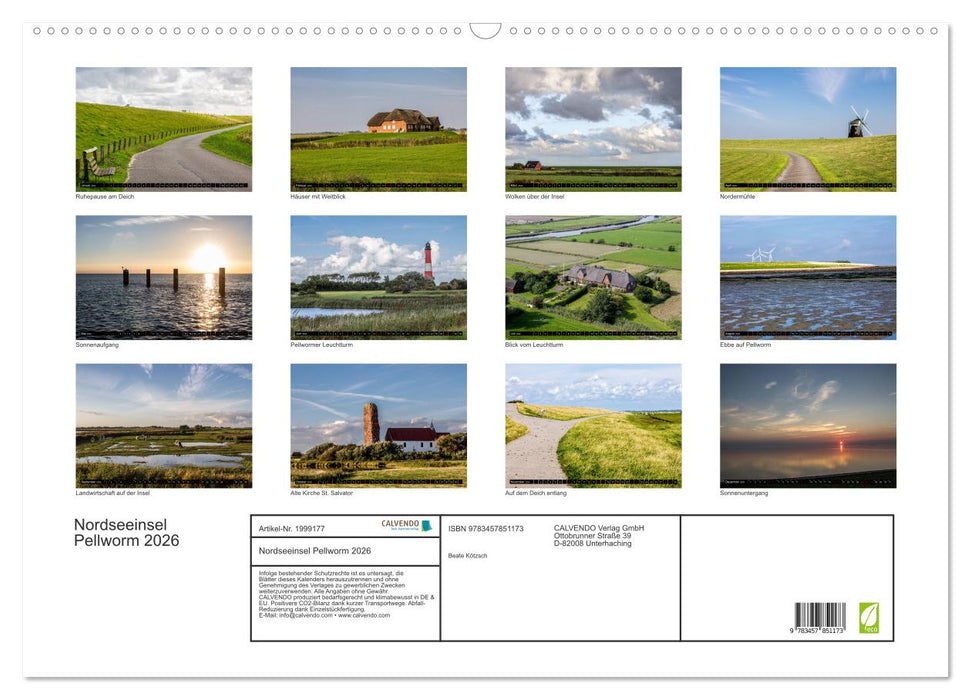 Nordseeinsel Pellworm 2026 (CALVENDO Wandkalender 2026)