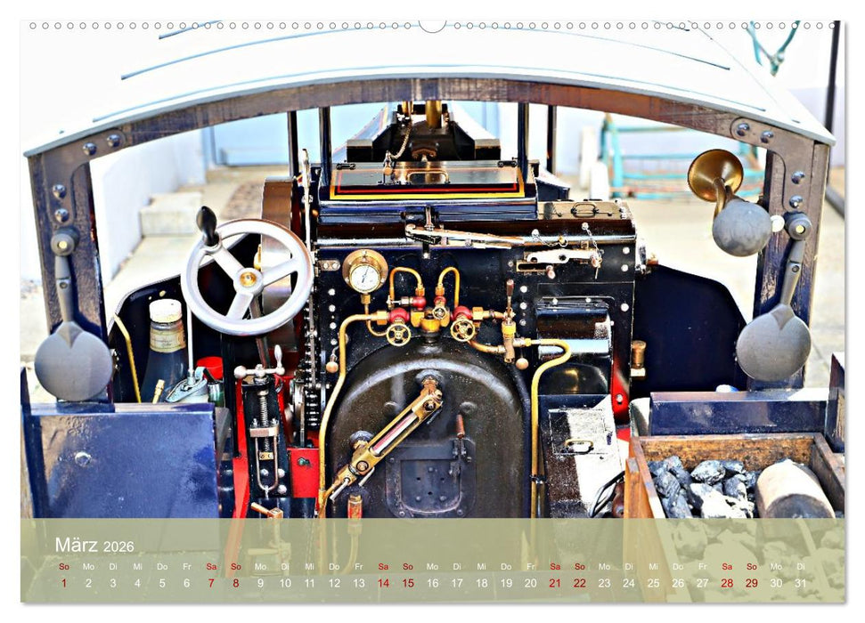 Dampftraktormodelle 1:3 beim Dampfmodellbautreffen in Bisingen (CALVENDO Wandkalender 2026)