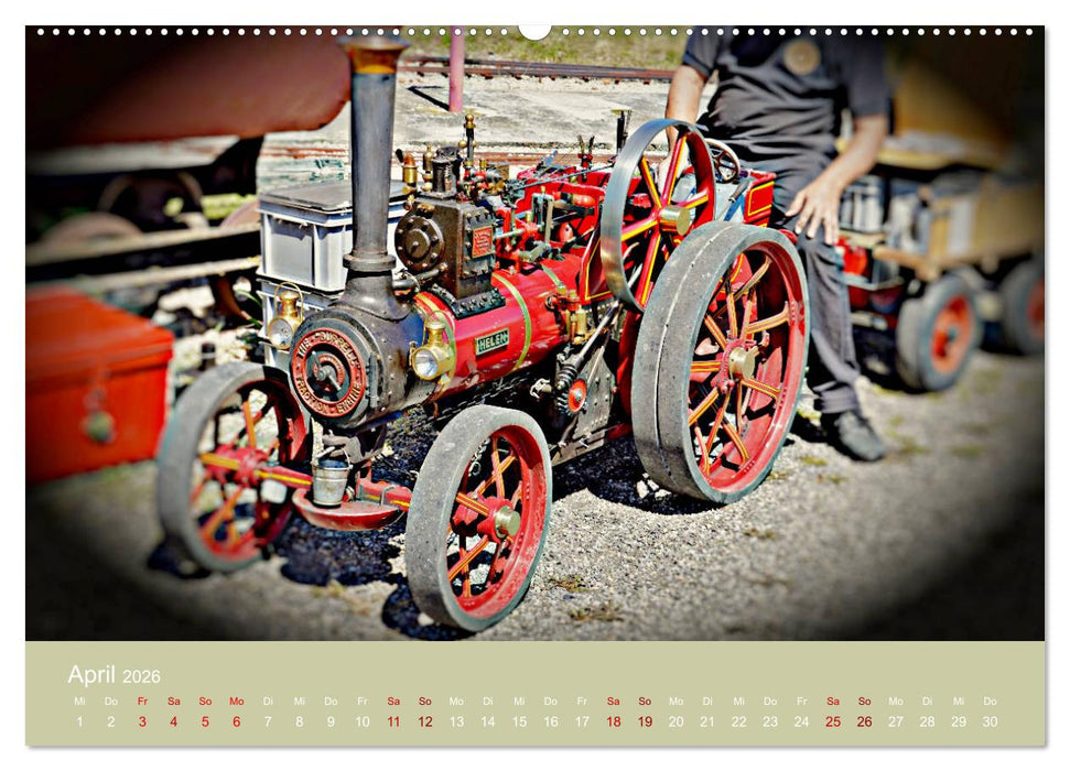 Dampftraktormodelle 1:3 beim Dampfmodellbautreffen in Bisingen (CALVENDO Wandkalender 2026)