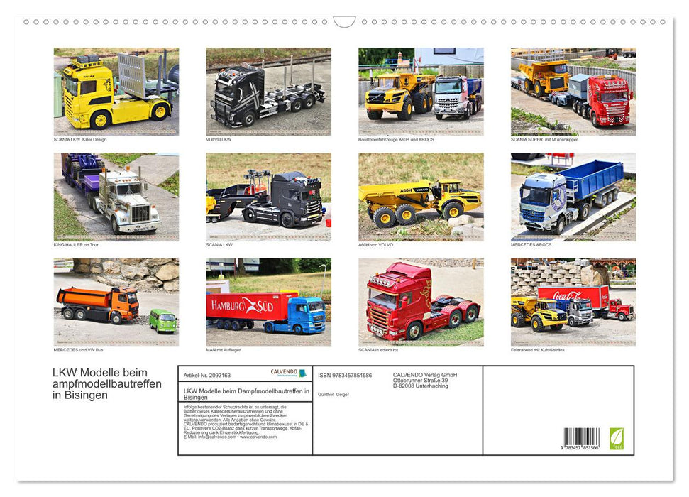 LKW Modelle beim Dampfmodellbautreffen in Bisingen (CALVENDO Wandkalender 2026)
