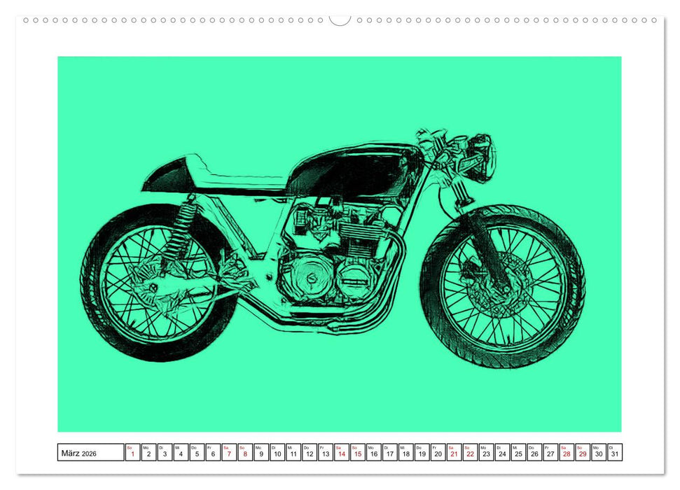 Motor Craft Motorräder (CALVENDO Wandkalender 2026)