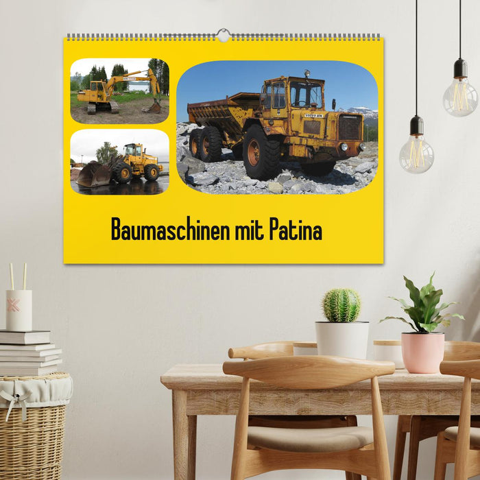 Baumaschinen mit Patina (CALVENDO Wandkalender 2026)
