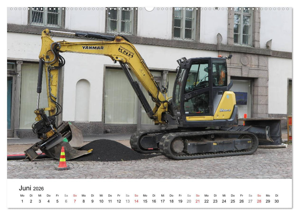 Baumaschinen mit Patina (CALVENDO Wandkalender 2026)