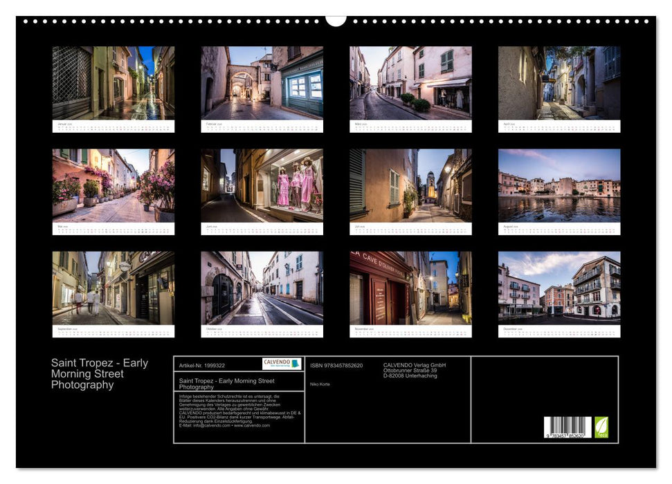 Saint Tropez - Early Morning Street Photography (CALVENDO Wandkalender 2026)