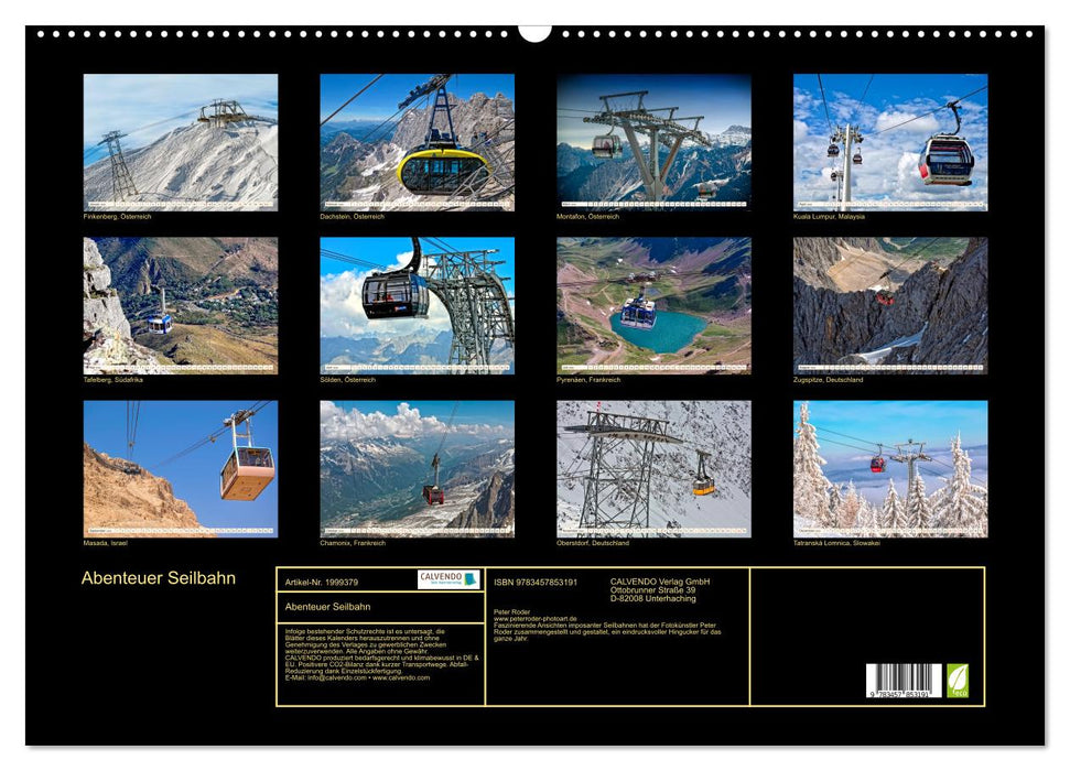 Abenteuer Seilbahn (CALVENDO Wandkalender 2026)