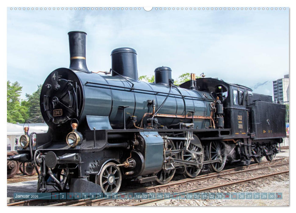 Dampfloks im südbadischen Raum (CALVENDO Wandkalender 2026)