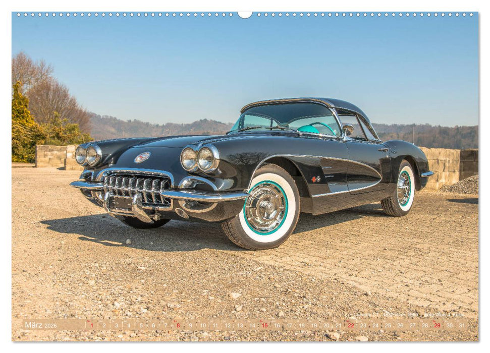 Corvette Oldtimer 2026 (CALVENDO Wandkalender 2026)