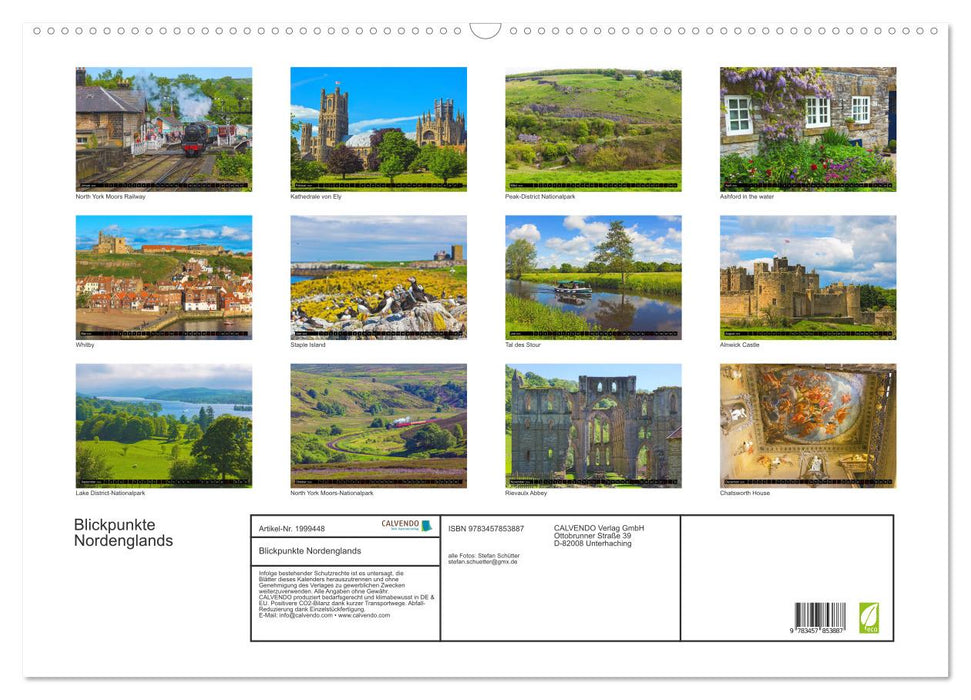 Blickpunkte Nordenglands (CALVENDO Wandkalender 2026)
