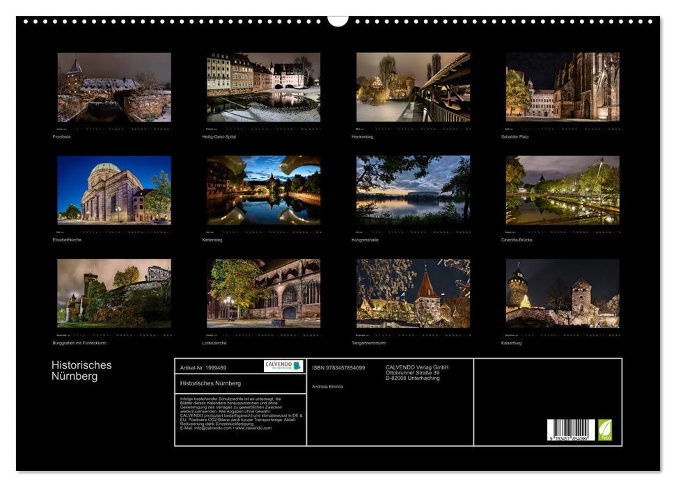 Historisches Nürnberg (CALVENDO Wandkalender 2026)
