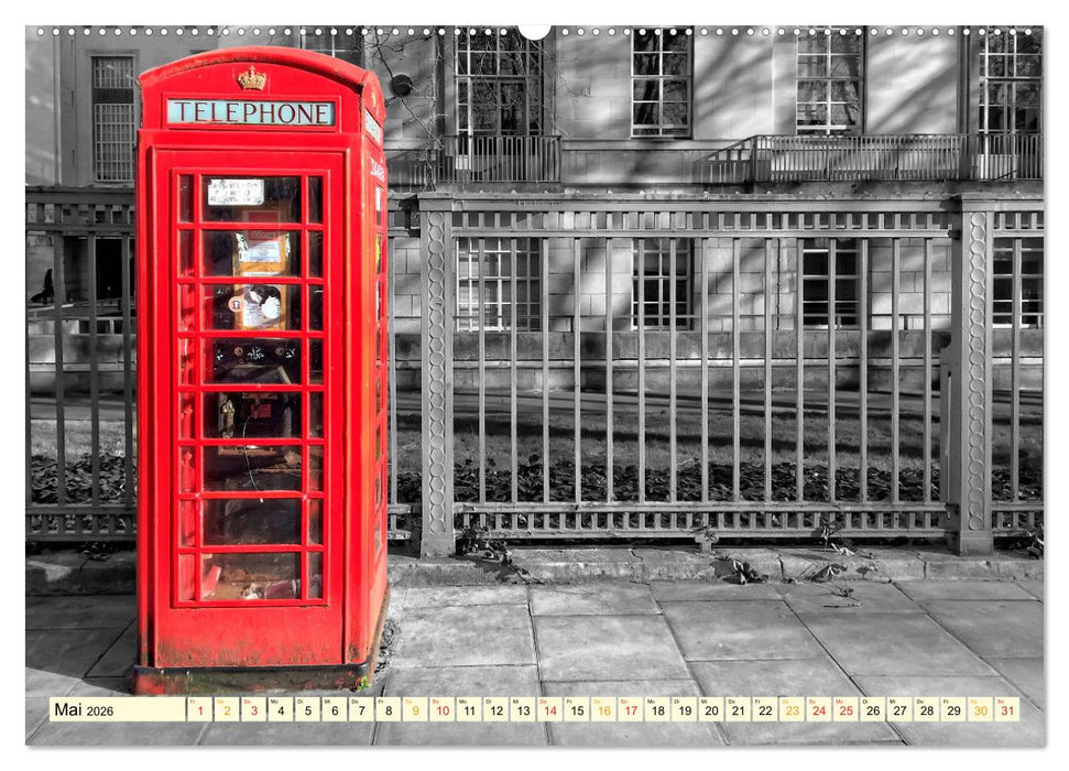 Die bekannteste Telefonzelle der Welt - Telephone Booth (CALVENDO Wandkalender 2026)