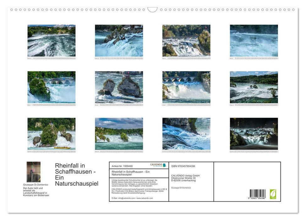 Rheinfall in Schaffhausen - Ein Naturschauspiel (CALVENDO Wandkalender 2026)