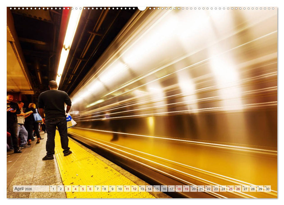 U-Bahn - Szenen an U-Bahnstationen in Europa und New York (CALVENDO Wandkalender 2026)
