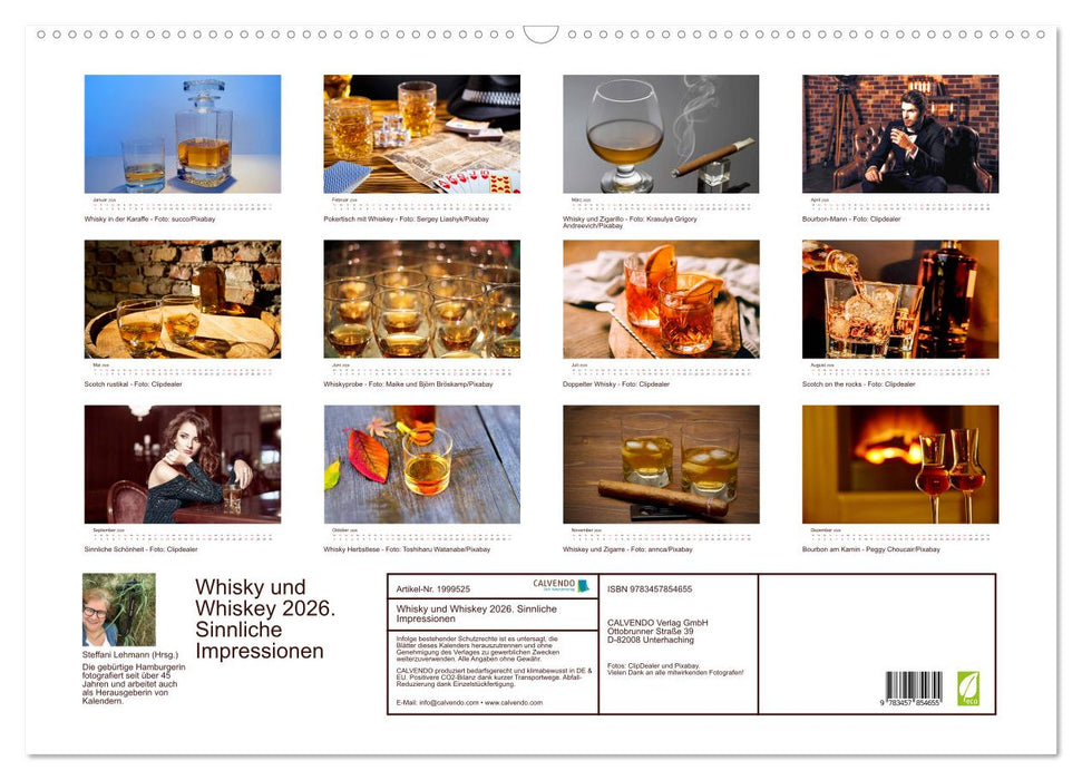 Whisky und Whiskey 2026. Sinnliche Impressionen (CALVENDO Wandkalender 2026)