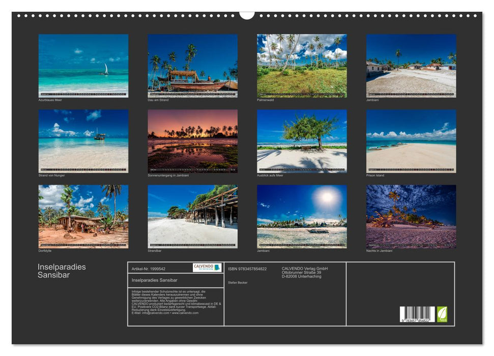 Inselparadies Sansibar (CALVENDO Wandkalender 2026)