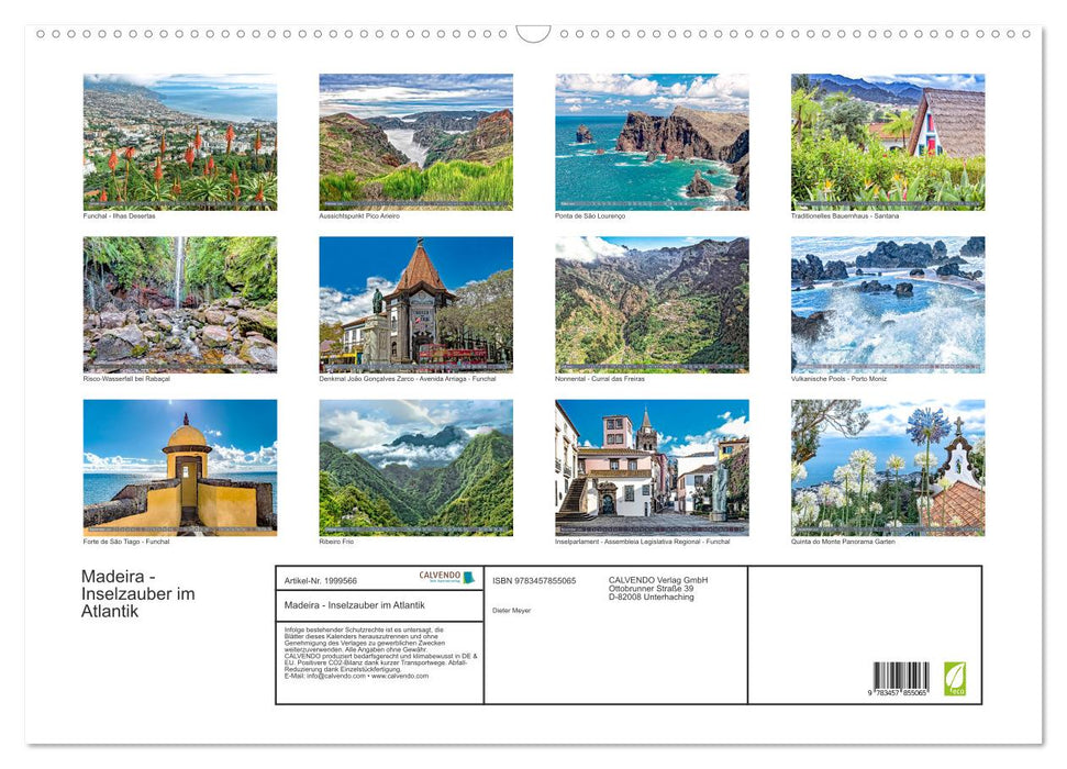 Madeira - Inselzauber im Atlantik (CALVENDO Wandkalender 2026)