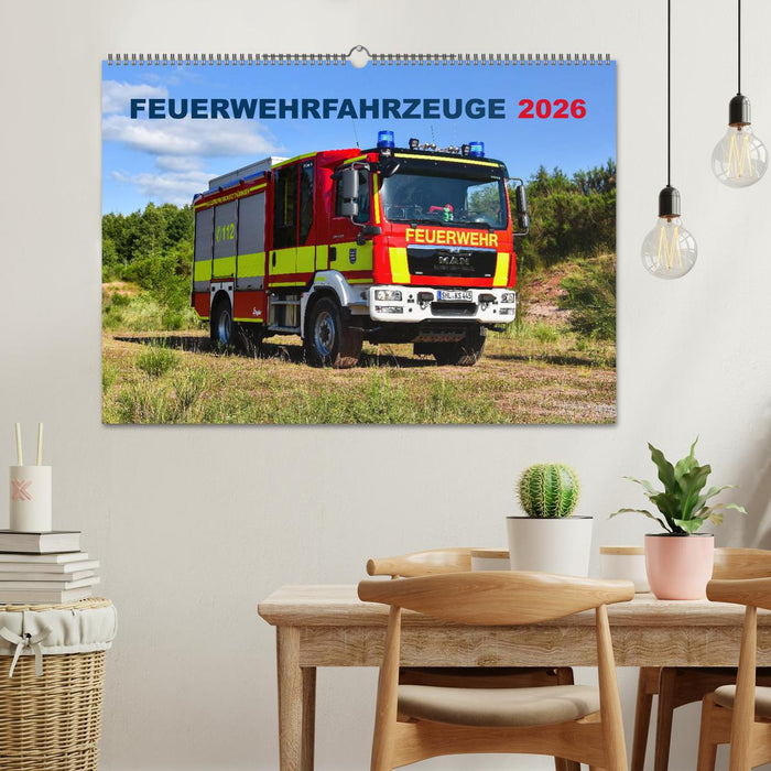 Feuerwehrfahrzeuge (CALVENDO Wandkalender 2026)