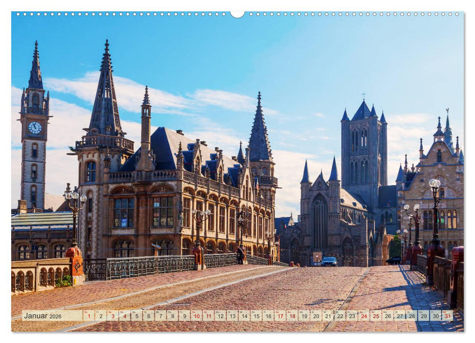 Gent - die geschichtsträchtige Perle in Flandern (CALVENDO Wandkalender 2026)