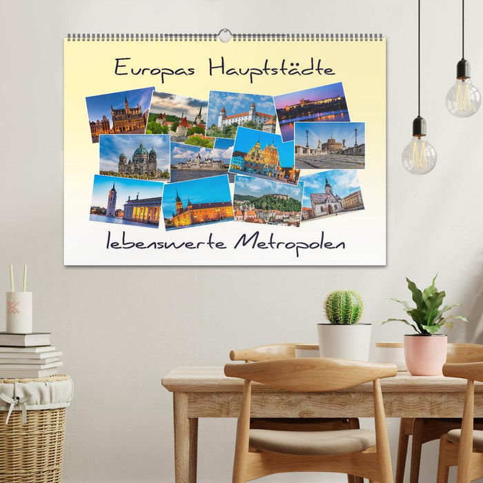 Europas Hauptstädte – lebenswerte Metropolen (CALVENDO Wandkalender 2026)