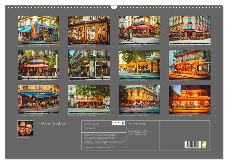 Paris Bistros (CALVENDO Wandkalender 2026)