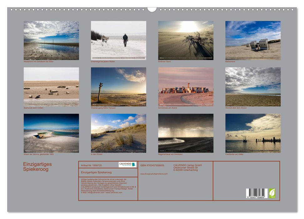 Einzigartiges Spiekeroog (CALVENDO Wandkalender 2026)