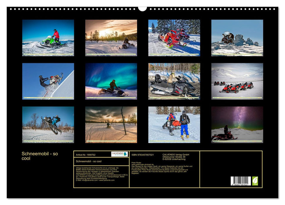 Schneemobil - so cool (CALVENDO Wandkalender 2026)