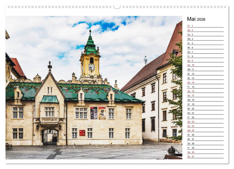 Ein Wochenende in Bratislava (CALVENDO Wandkalender 2026)