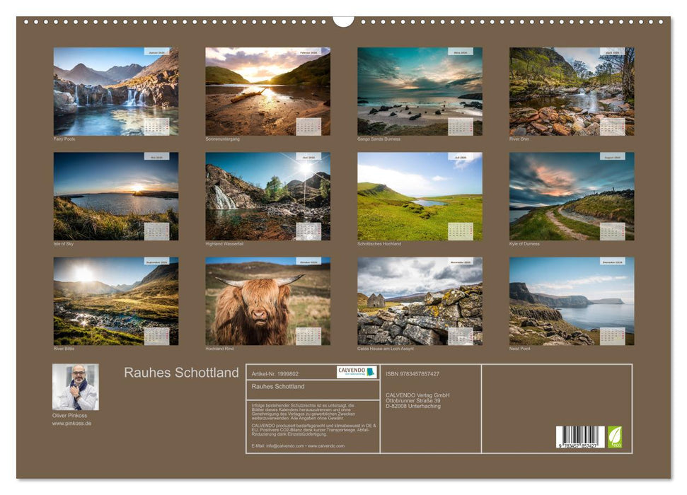 Rauhes Schottland (CALVENDO Wandkalender 2026)