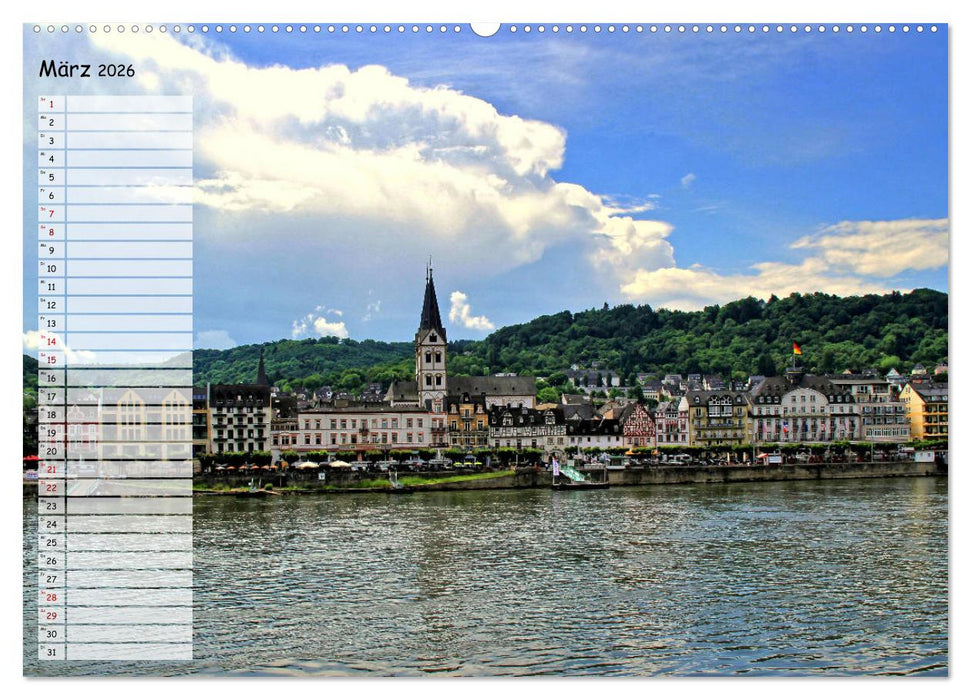 Von Lahnstein bis Rüdesheim - Am wunderschönen Mittelrhein (CALVENDO Wandkalender 2026)