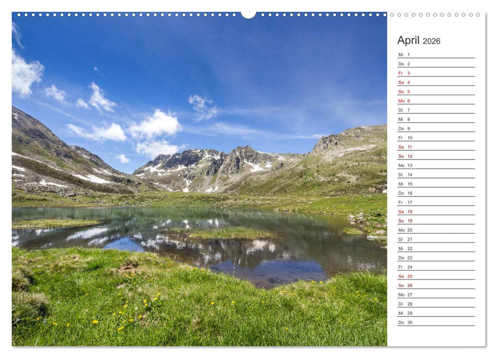Bergseen im Ultental (CALVENDO Wandkalender 2026)