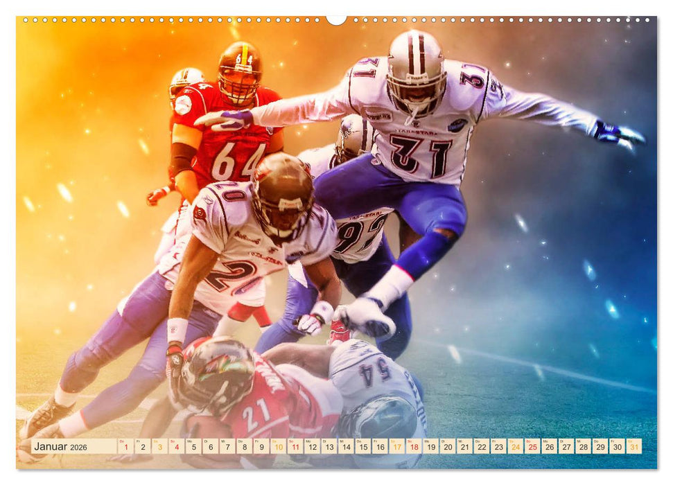 American Football - Fight (CALVENDO Wandkalender 2026)