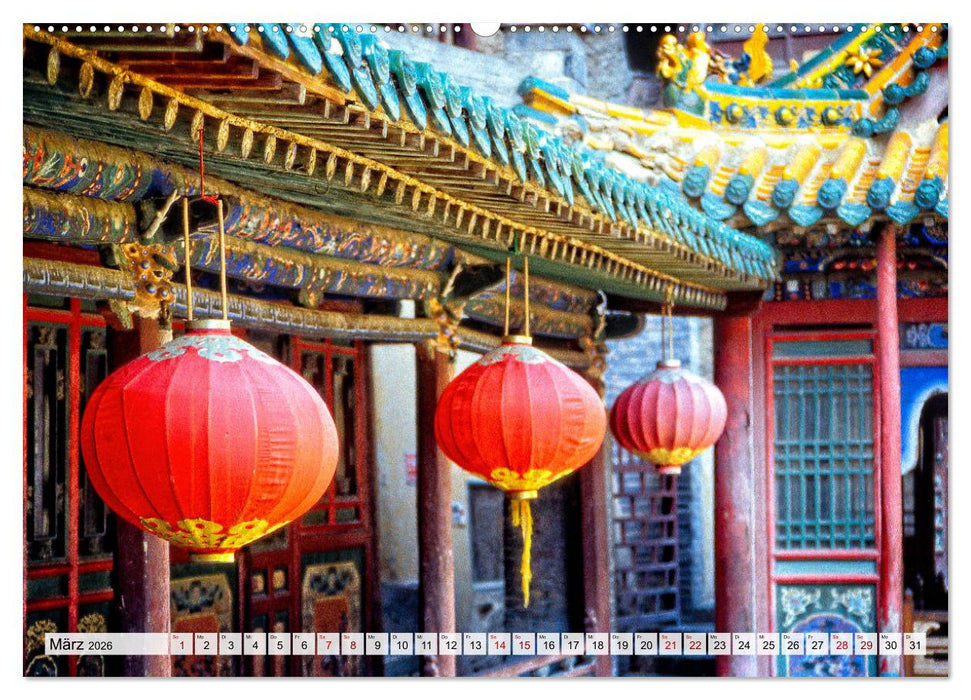 Die Grotten und hängenden Klöster von Yungang (CALVENDO Wandkalender 2026)