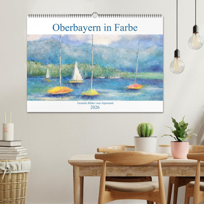 Oberbayern in Farbe - Gemalte Bilder vom Alpenrand (CALVENDO Wandkalender 2026)