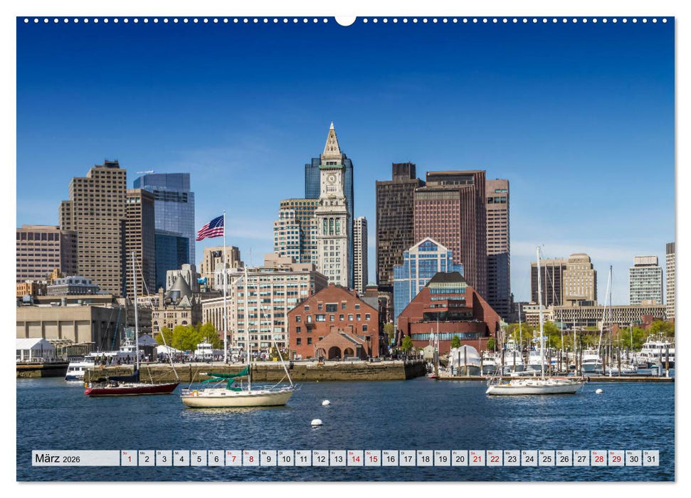 Stadtansichten aus Boston (CALVENDO Wandkalender 2026)