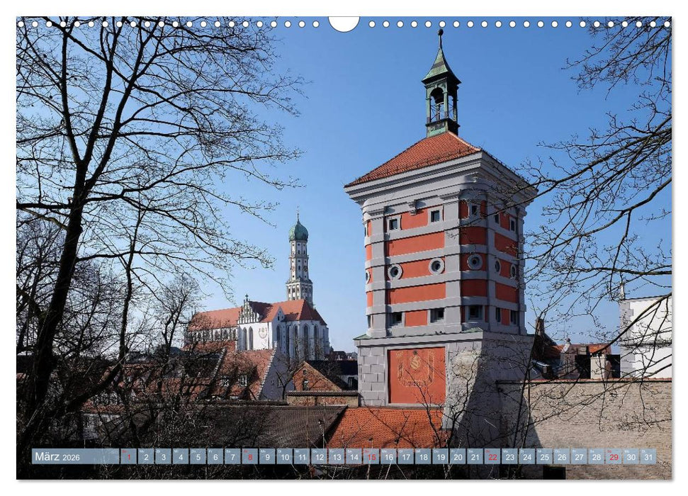 Unterwegs in Augsburg (CALVENDO Wandkalender 2026)