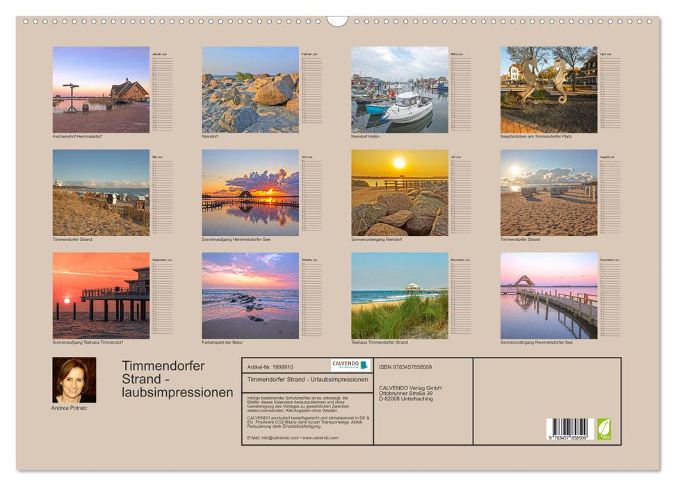 Timmendorfer Strand - Urlaubsimpressionen (CALVENDO Wandkalender 2026)