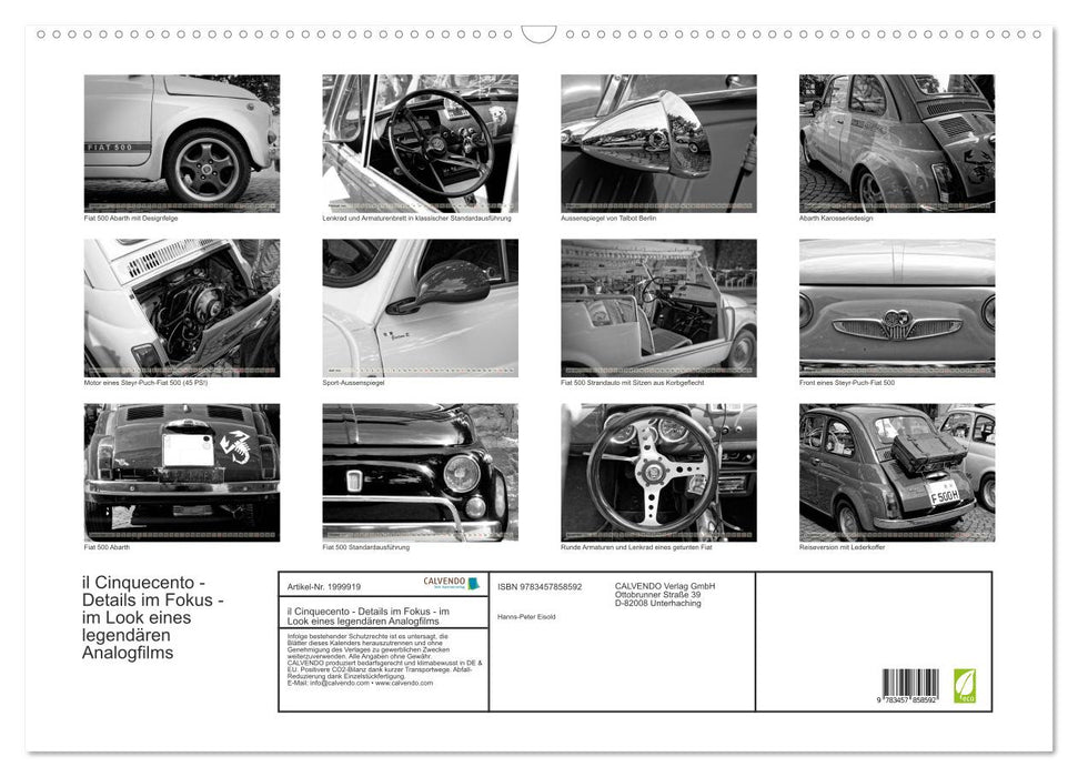 il Cinquecento - Details im Fokus - im Look eines legendären Analogfilms (CALVENDO Wandkalender 2026)