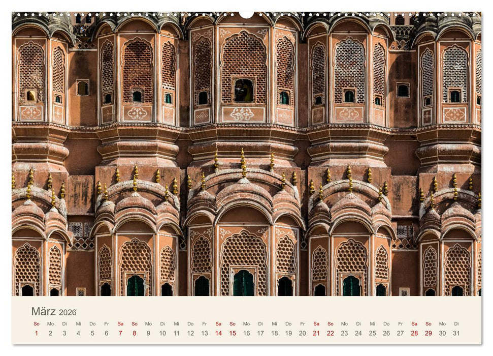 Rajasthan - Architektur im Land der Könige (CALVENDO Wandkalender 2026)