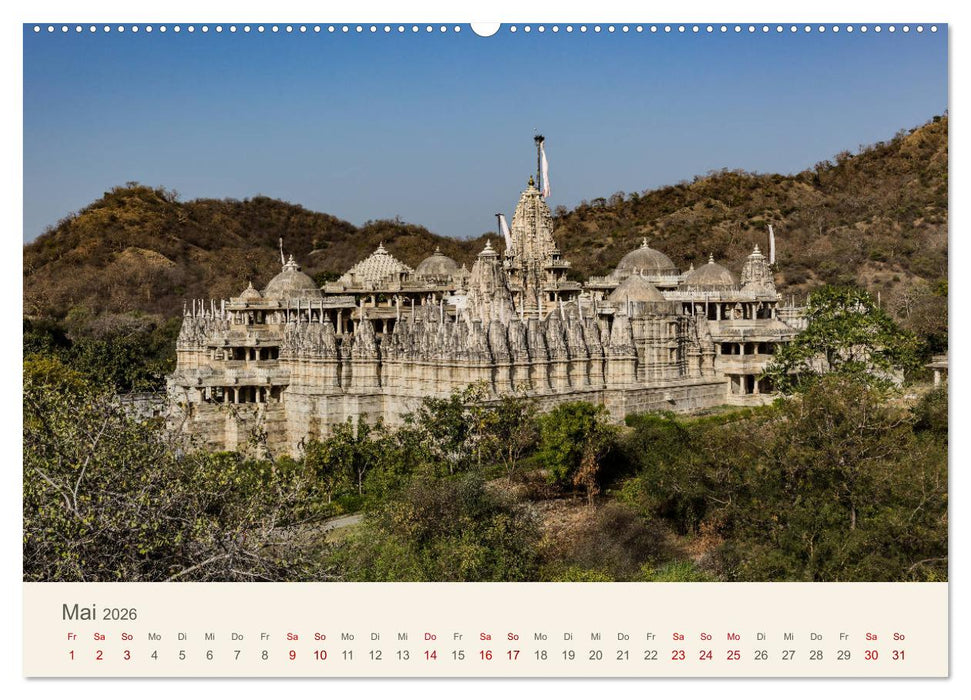 Rajasthan - Architektur im Land der Könige (CALVENDO Wandkalender 2026)