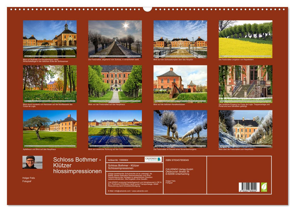 Schloss Bothmer - Klützer Schlossimpressionen (CALVENDO Wandkalender 2026)