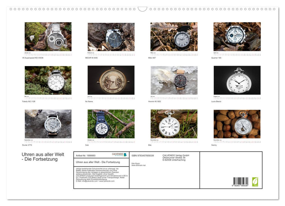 Uhren aus aller Welt - Die Fortsetzung (CALVENDO Wandkalender 2026)