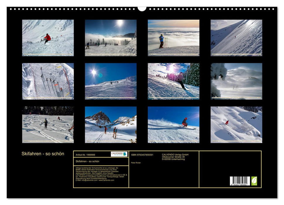 Skifahren - so schön (CALVENDO Wandkalender 2026)
