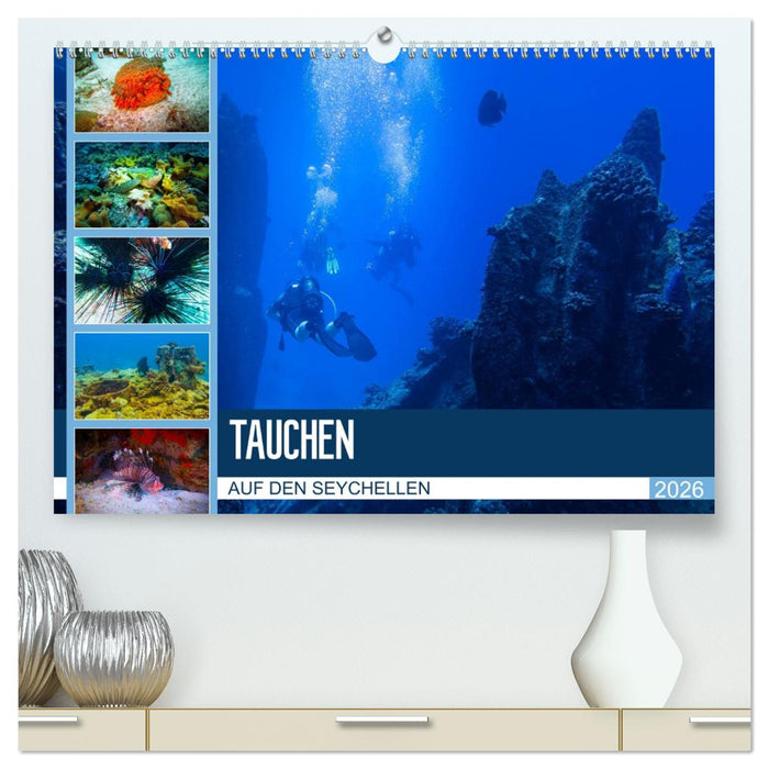 Tauchen auf den Sychellen (CALVENDO Premium Wandkalender 2026)