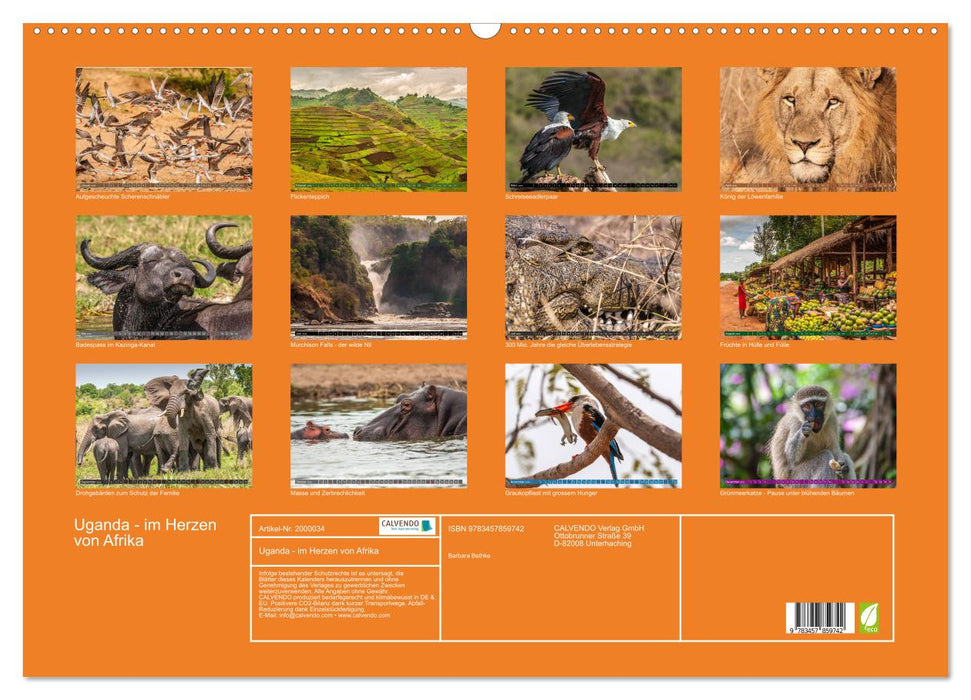 Uganda - im Herzen von Afrika (CALVENDO Wandkalender 2026)