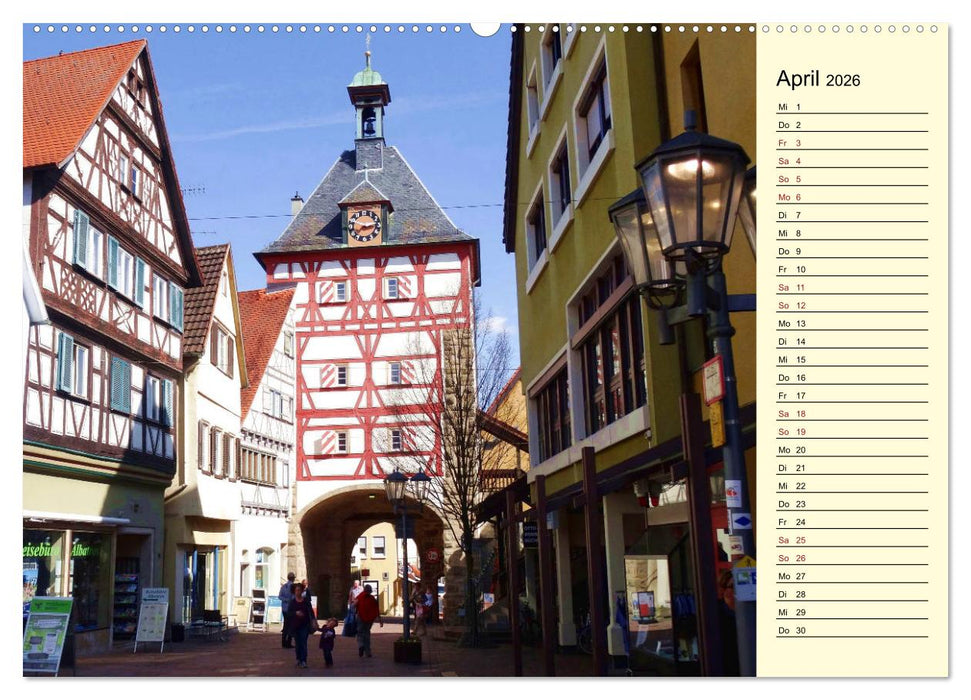 Unterwegs in Bietigheim-Bissingen (CALVENDO Wandkalender 2026)