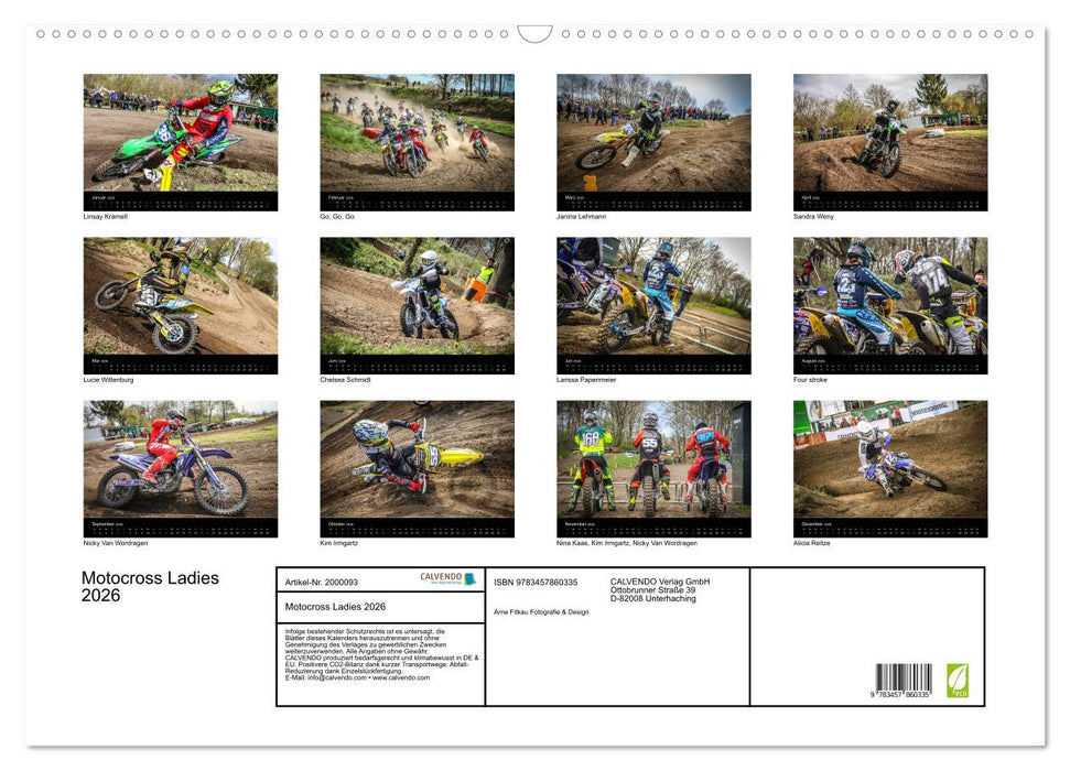 Motocross Ladies 2026 (CALVENDO Wandkalender 2026)